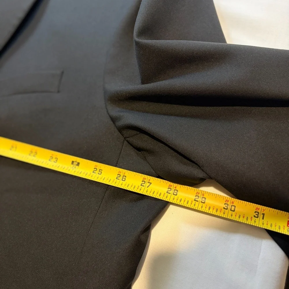 Haggar Tailored Fit Blazer Jacket Mens 58R Black Lined Single Breasted Formal